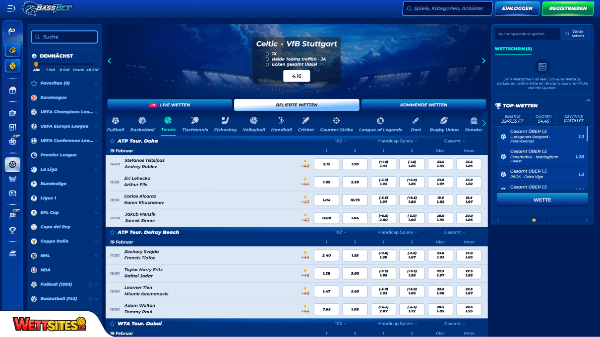 BassBet Tenniswetten