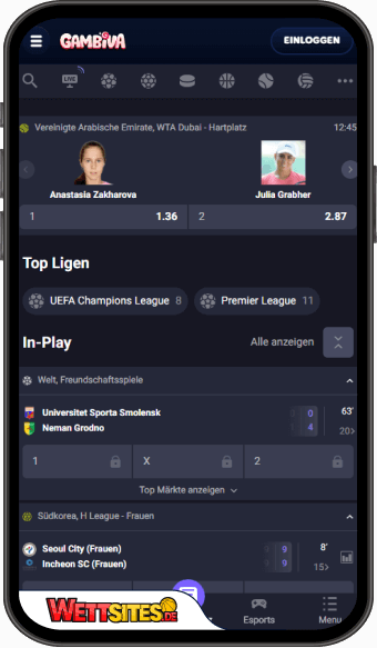 Gambiva Casino Mobile App