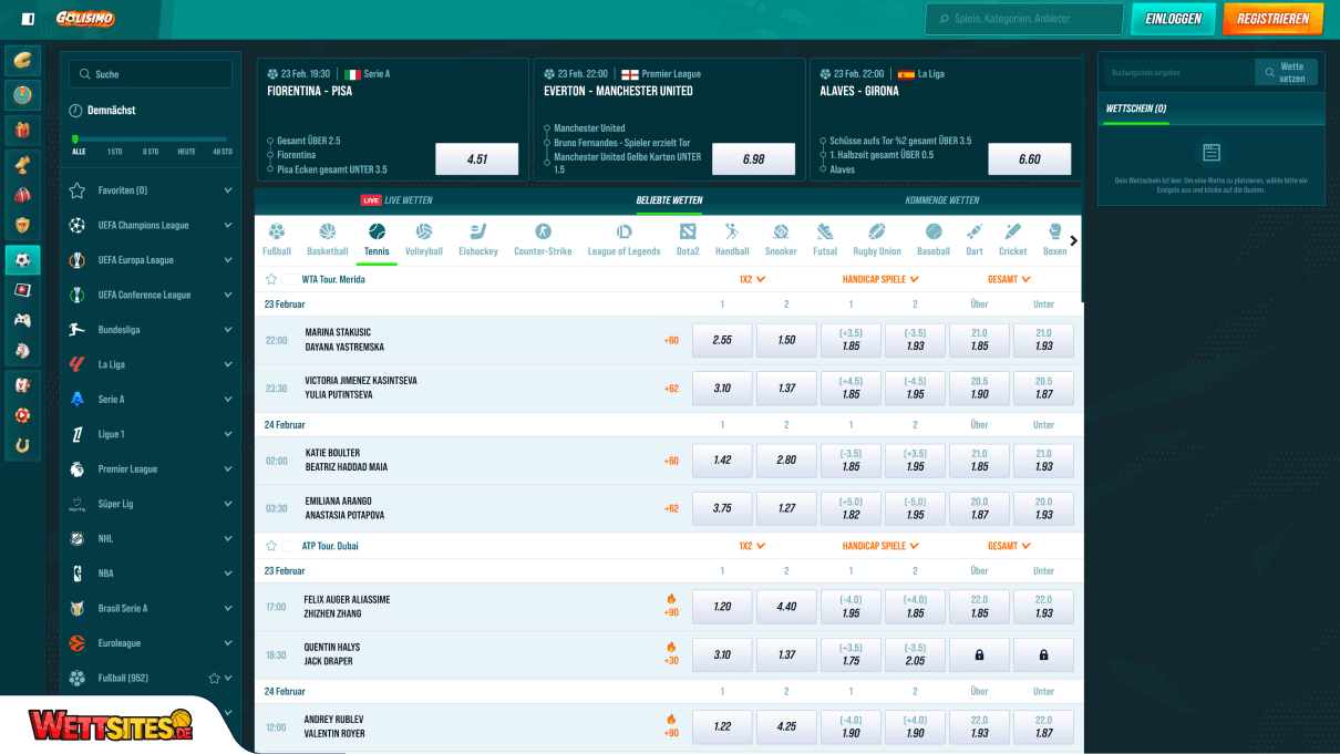 Golisimo Tenniswetten