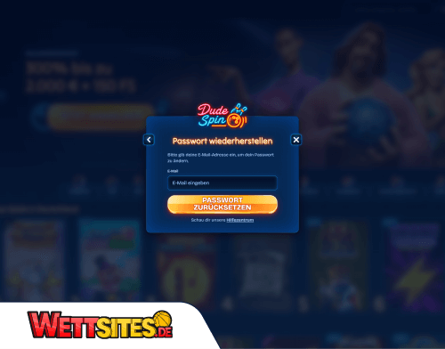 Probleme beim Einloggen bei Dudespin