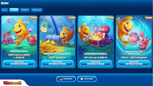 Spinfin Casino Willkommensbonus