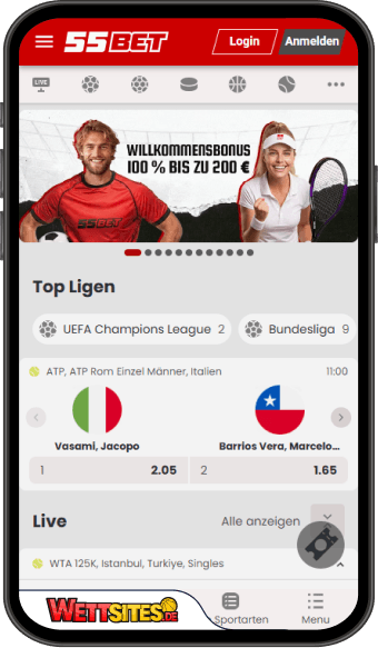 55Bet Mobile App