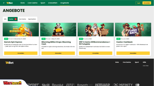 7Abet Casino Willkommensbonus