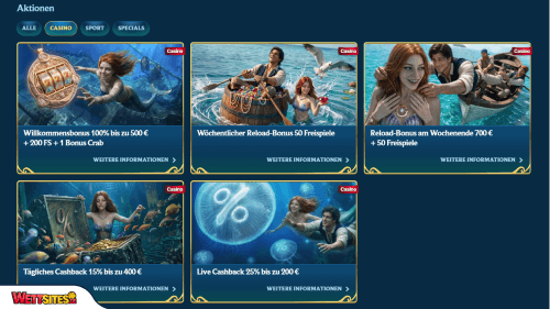 Aquaspins Casino Willkommensbonus