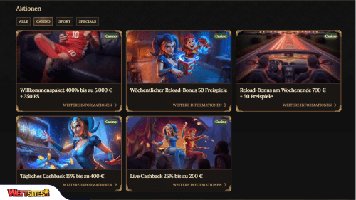 Betwest Casino Willkommensbonus