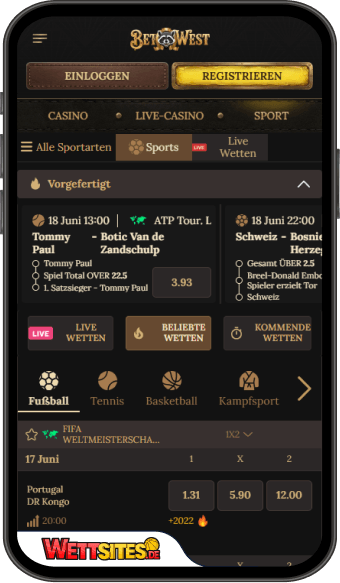 Betwest Mobile App