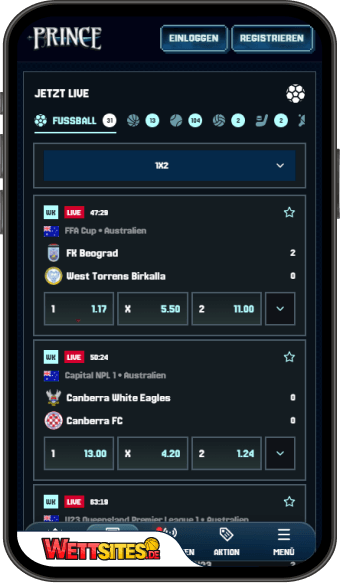 PrinceCasino Mobile App