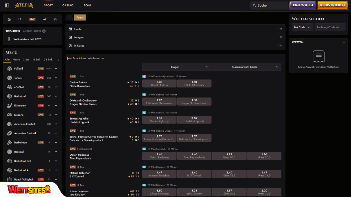 Crusado Tenniswetten